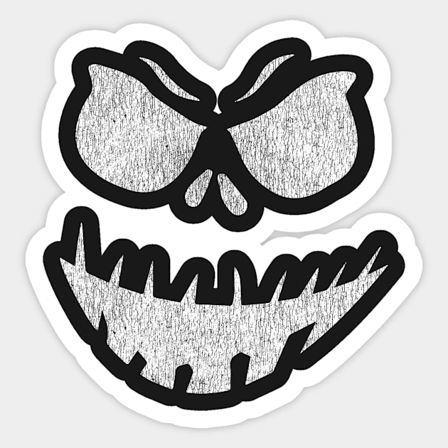 Scary Face Halloween Costume Sticker by helloshirts